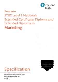 Specification - BTEC Level 3 Nationals in Marketing