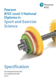 Specification - BTEC National Diploma in Sport and Exercise Science