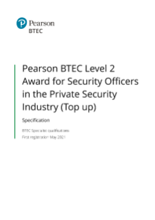 Specification - Security Officers in the Private Security Industry Top-up