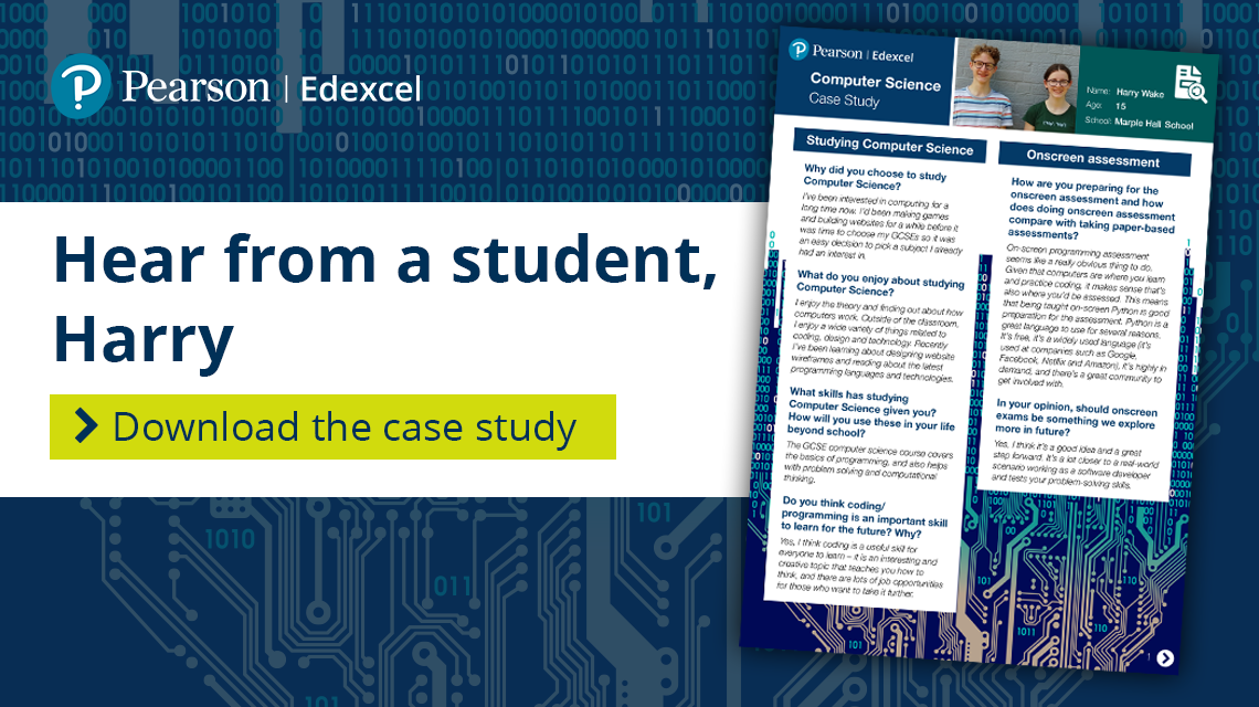 Hear from a student, Harry Download the case study