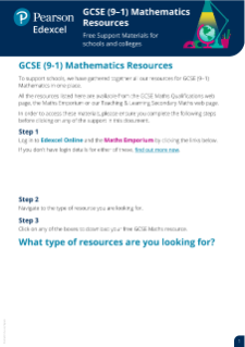 Pearson Edexcel GCSE Maths support