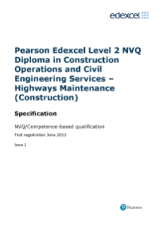 Edexcel NVQ Competence-based qualification/s 2014