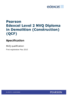 NVQ Diploma in Demolition (Construction) (L2) specification