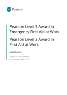 Pearson Level 3 Award in Emergency First Aid at Work
