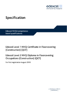 Pearson Edexcel Level 1 NVQ Certificate in Floorcovering (Construction) (QCF)