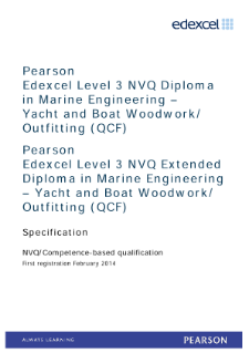 Competence-based qualification in Marine Engineering - Yacht and Boat Woodwork Outfitting (L3) specification