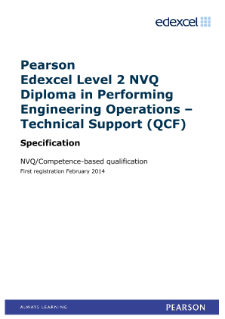 Competence-based qualification in Performing Engineering Operations - Technical Support (L2) specification