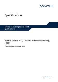 NVQ Diploma in Personal Training (L3) specification
