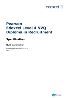 Competence-based qualification Level 3 Certificate in Recruitment specification