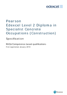 Specification - NVQ in Specialist Concrete Occupations (Construction) (L2)