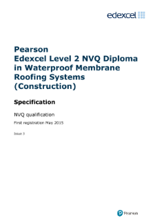 NVQ Diploma in Applied Waterproof Membranes (Construction) (L2) specification