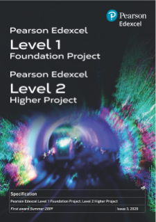 Level 1 Foundation Project and Level 2 Higher Project specification