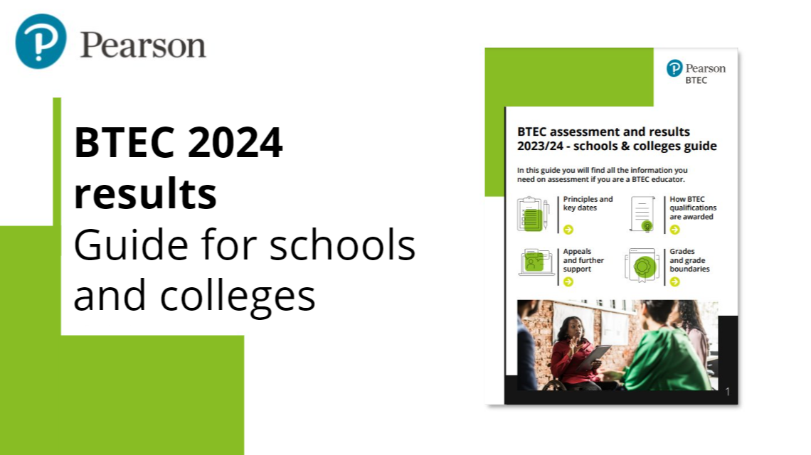 BTEC 2024 results guide for schools and colleges