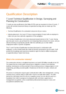 Qualification Description - T Level Technical Qualification in Design, Surveying and Planning for Construction 