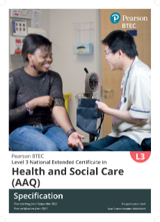 Health and Social Care: Specification