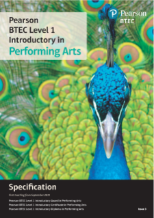 BTEC Level 1 introductory in performing arts - specification