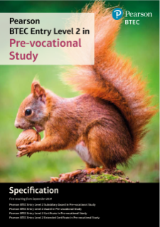Pre-vocational Study (Entry 2) Subsidiary Award specification
