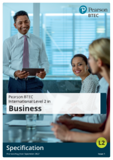 Pearson BTEC International Level 2 in Business specification