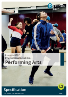 Pearson BTEC International Level 2 in Performing Arts specification