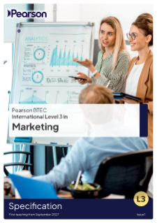 BTEC International Level 3 in Marketing 2027 specification
