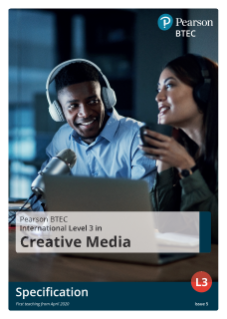 BTEC International Level 3 Creative Media specification