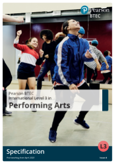 International BTEC Level 3 Performing Arts specification