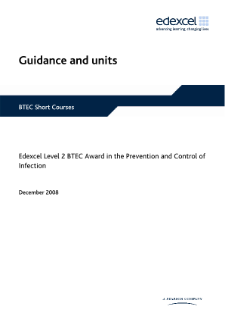 BTEC Level 2 Award in Prevention and Control of Infection specification