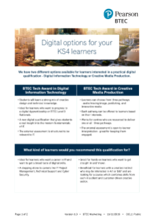 Digital options for your KS4 Learners