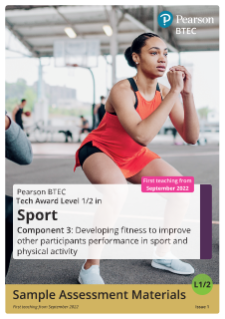 Sample assessment materials - Pearson BTEC Level 1/Level 2 Tech Award in Sport 2022 Issue 1